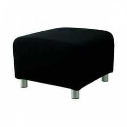 Puff com capa preta Ikea