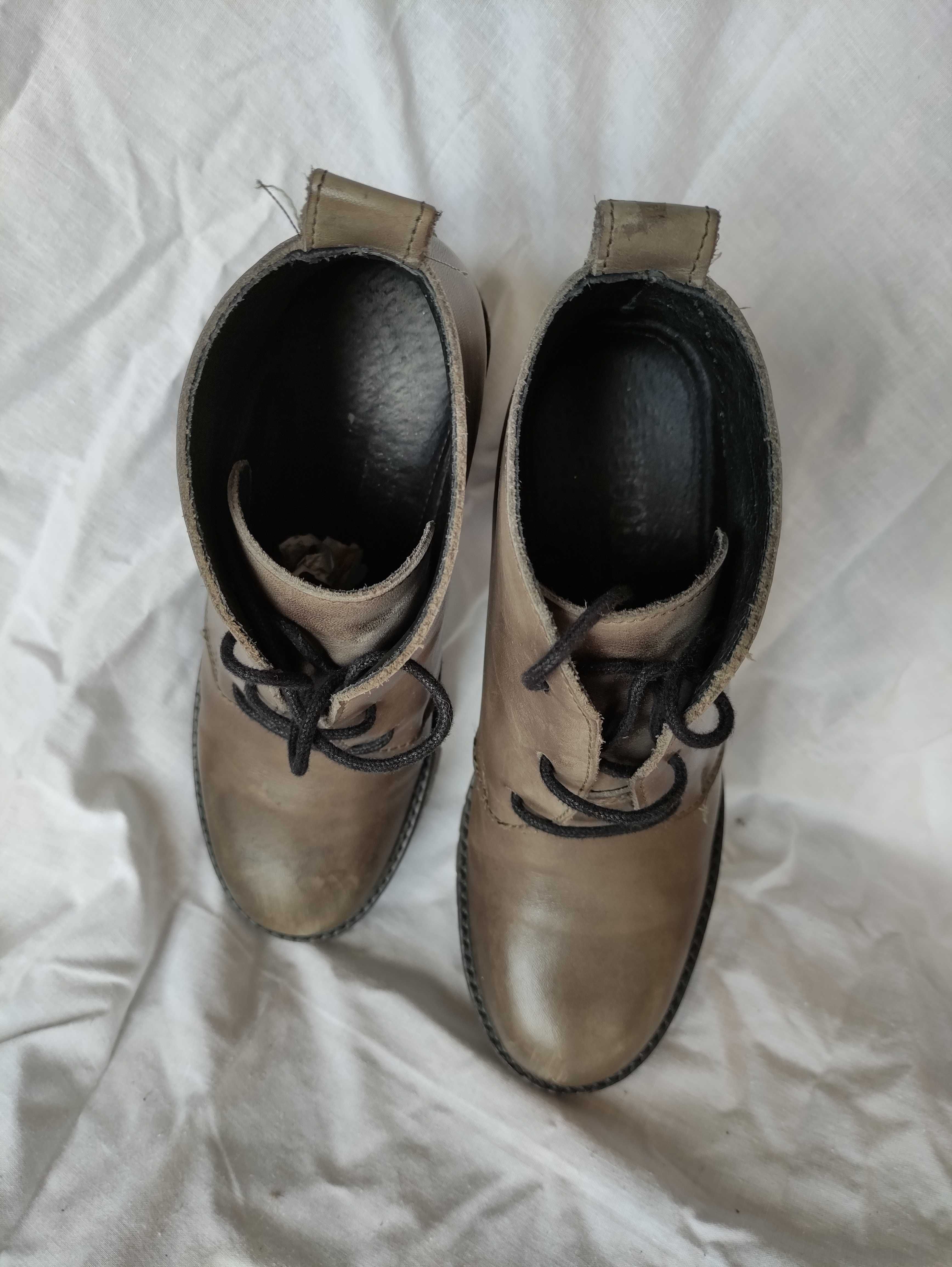 Botas de salto médio, cor verde tropa