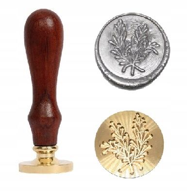 Pieczęć, stempel do wosku, laku wzór KŁOSY