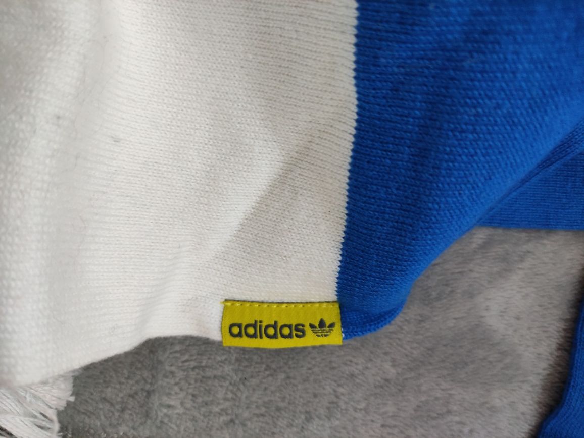 Nowy szalik Adidas szal niebiesko biały