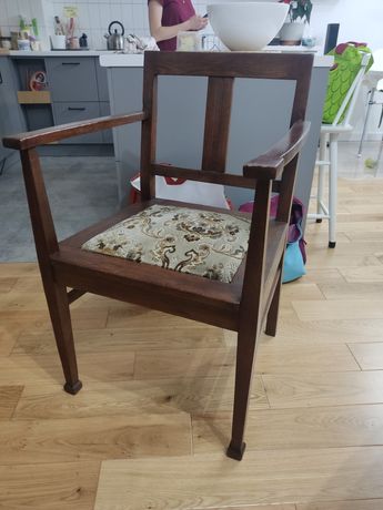 Fotel gabinetowy drewno antyk secesja