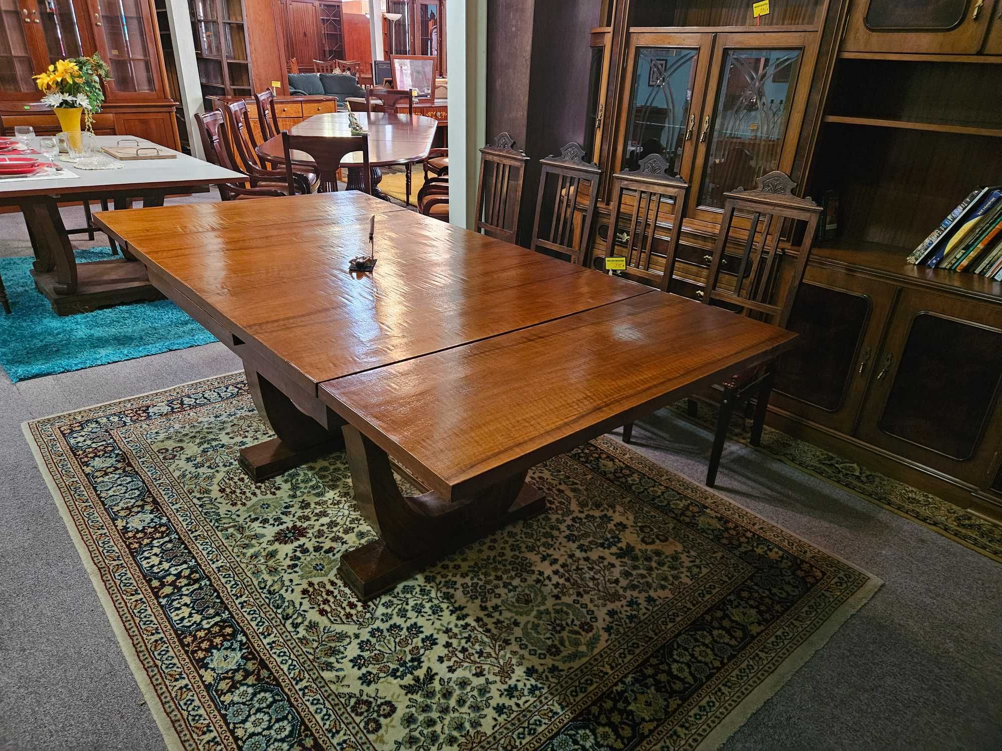 Mesa antiga estilo arte Deco totalmente restaurada - Extensível