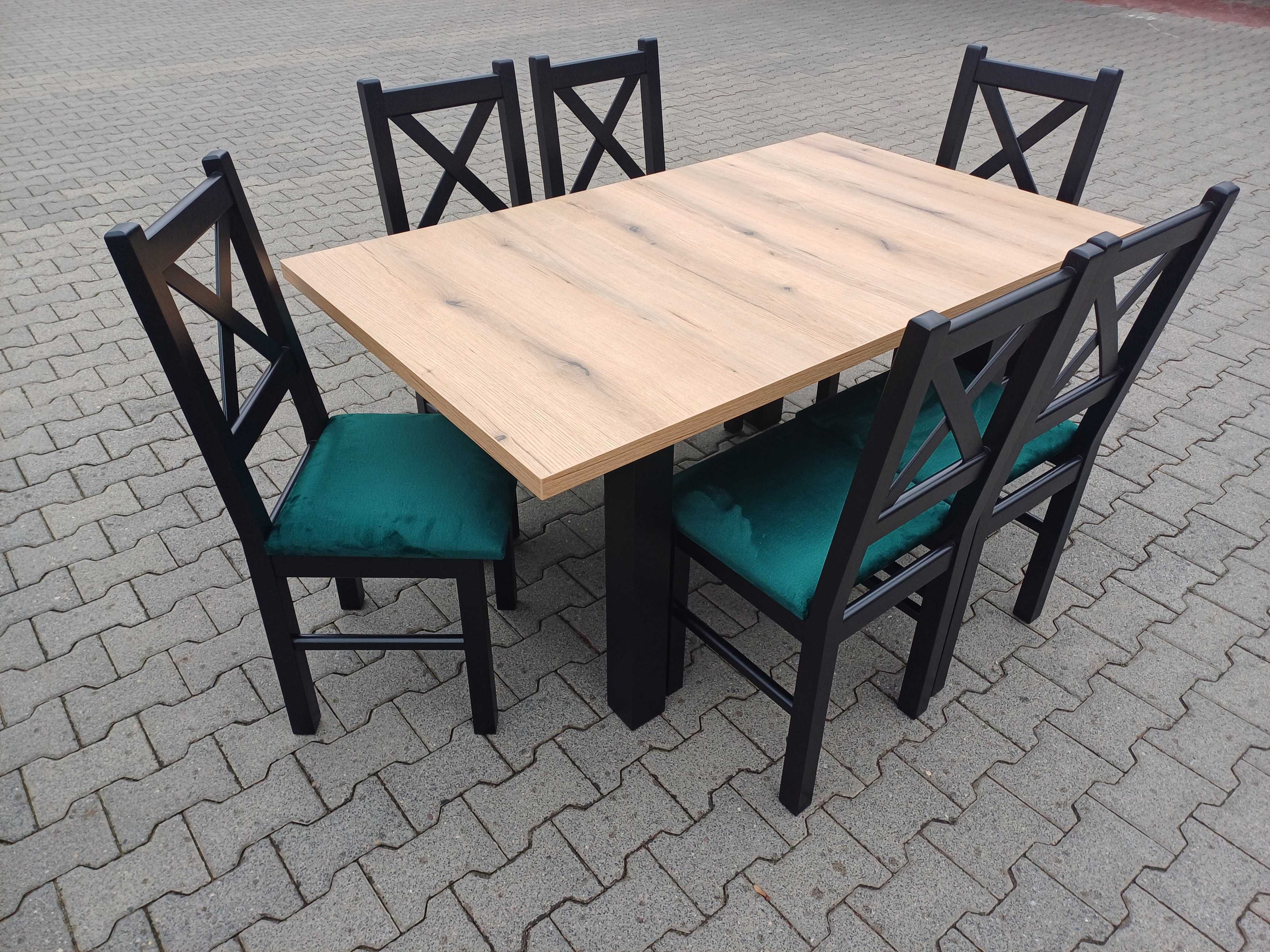 Stol 150x80 i 6 krzesel solidne krzesla tanio do baru restauracji nowe