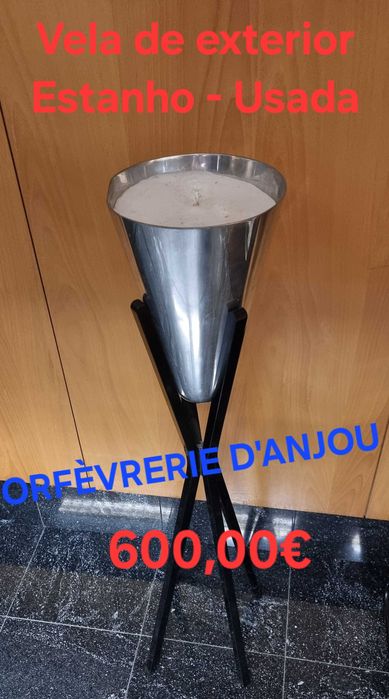 Vela de exterior estanho Marca Orfèvrerie D'Anjou