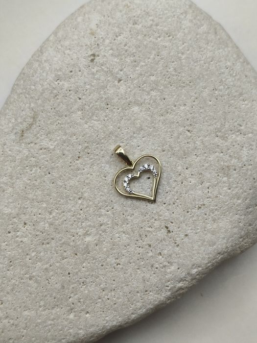 Złota Zawieszka Serce Pr.585 Nowa Zapraszamy