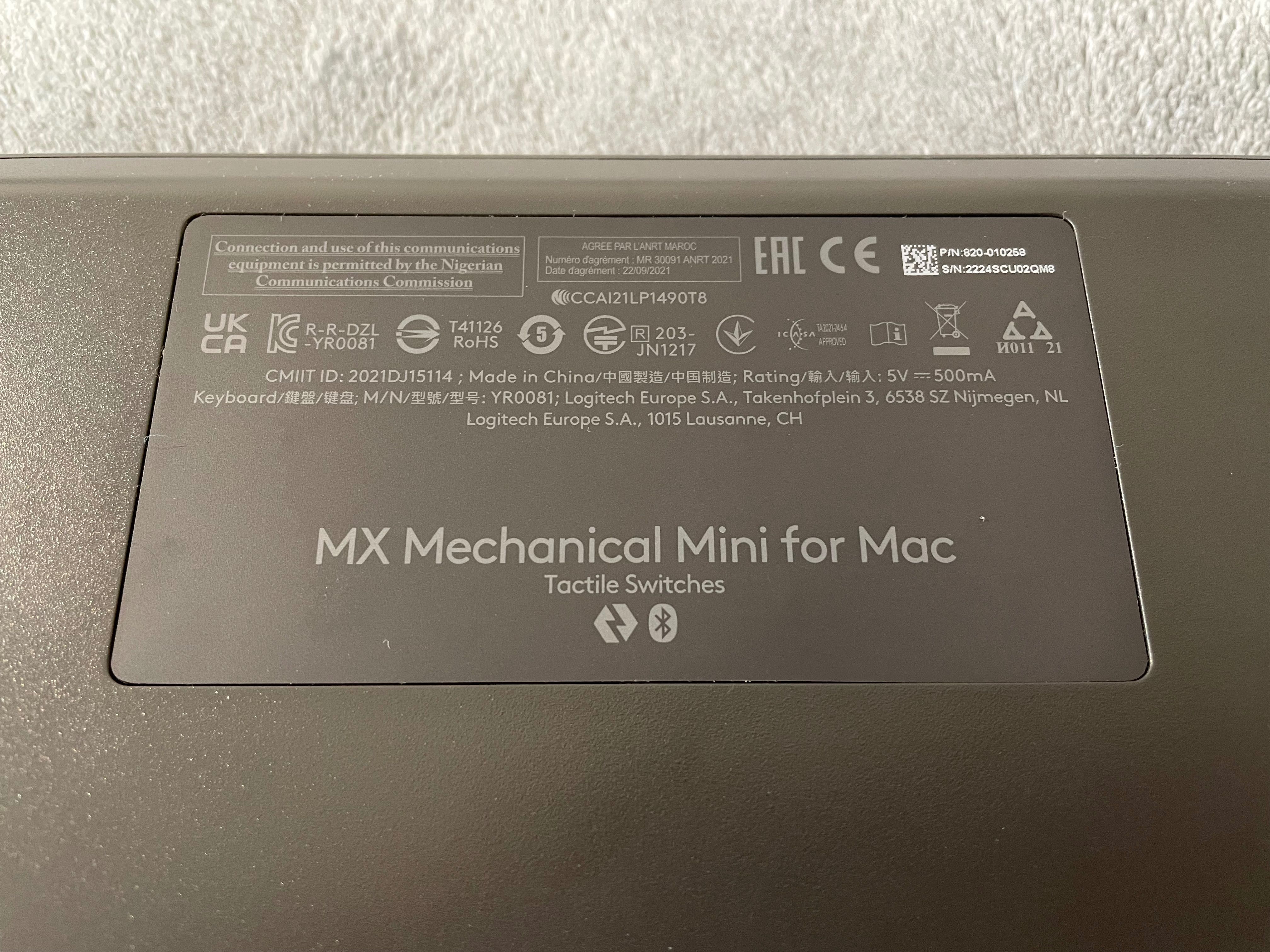 Klawiatura Logitech MX Mechanical MINI For MAC