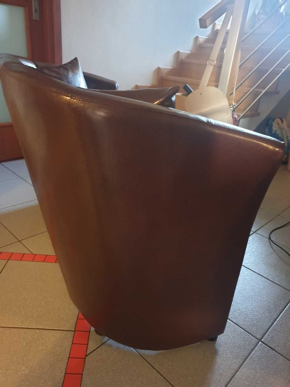Sofa 3 osobowa z ekoskóry czekoladowy brąx