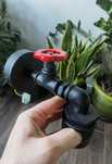 occan kinkiet hydrauliczny czarny 20cm lampa loft industrial