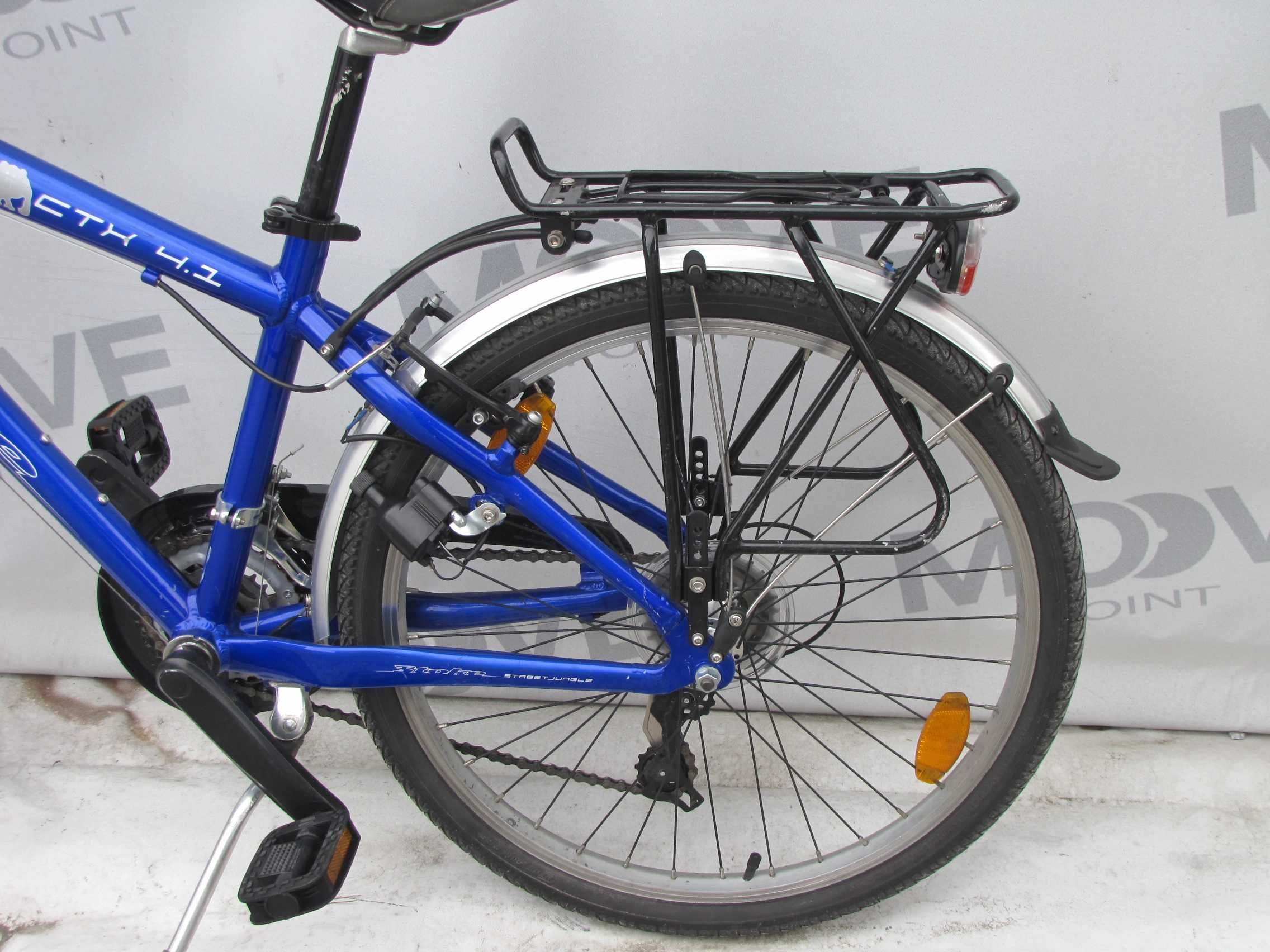 Miejski, juniorski 24" STOKE CTX roz. 38 cm. Bagażnik, błotniki