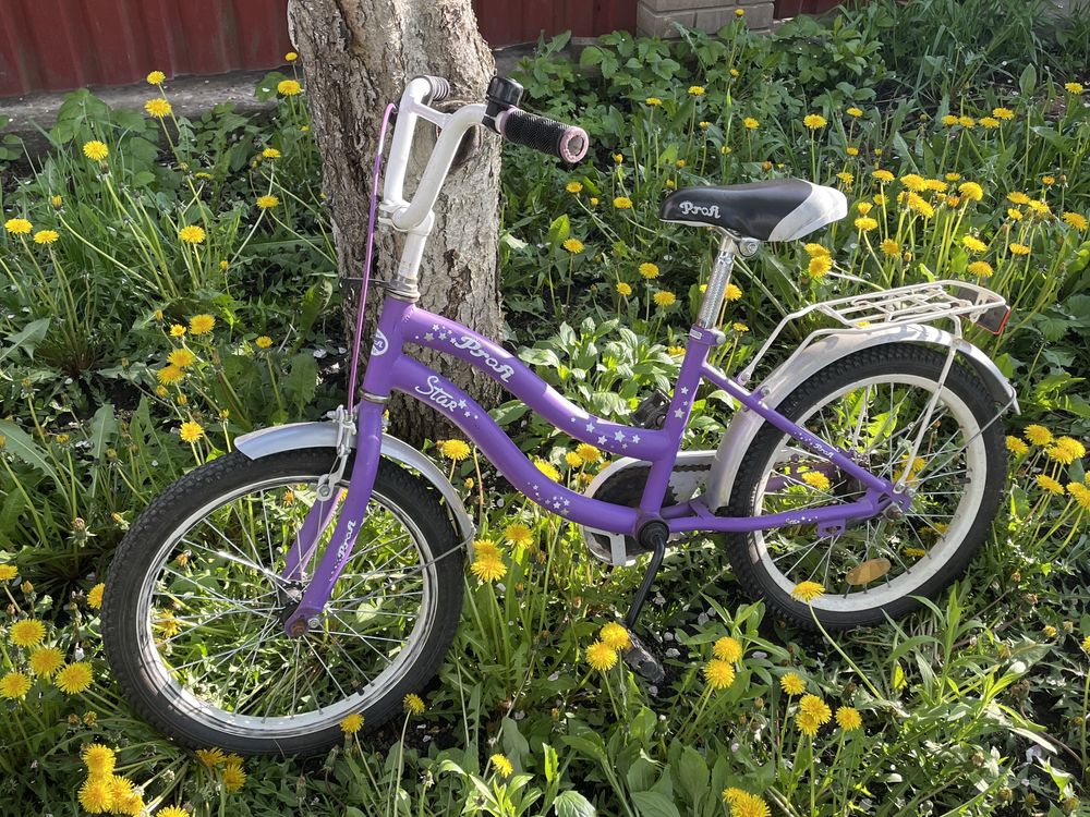 Велосипед дитячий фіолетовому кольорі