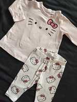 Zestaw koszulka i leginsy hello kitty, h&m 62