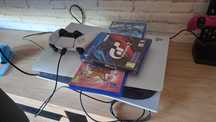 PlayStation 5 z napędem + biały pad + 3 gry