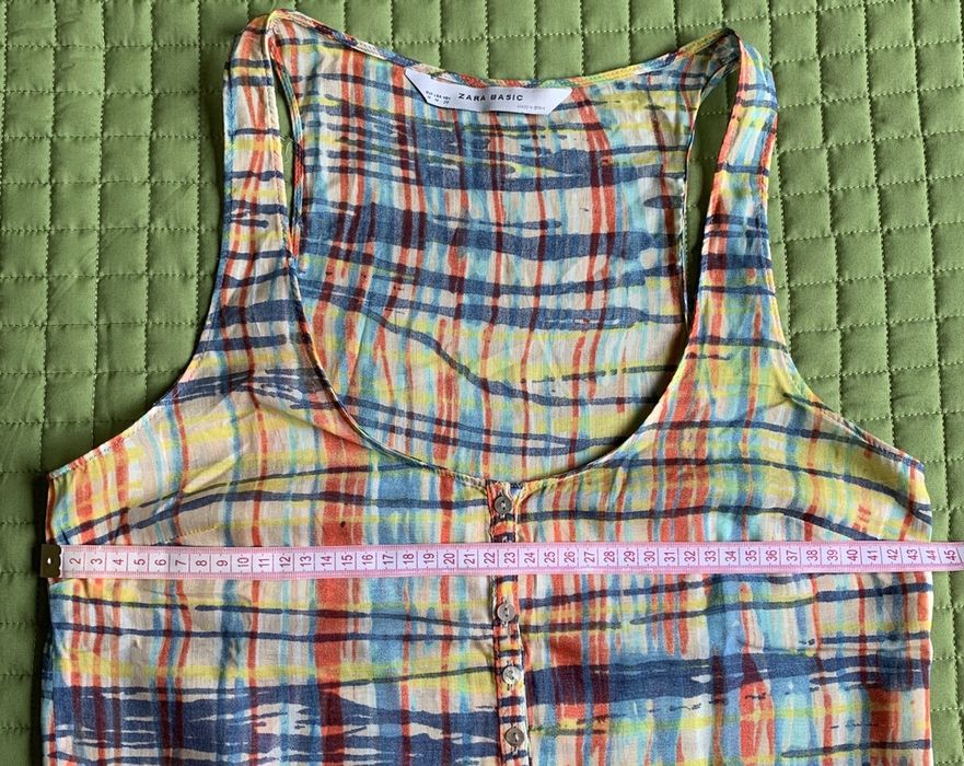 NOWA bluzka ZARA z baskinką, rozm. M, 36/38, jedwab, w kratkę