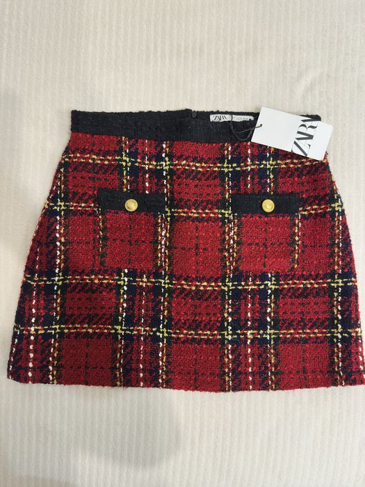 ZARA spódniczka w kratkę z metką
