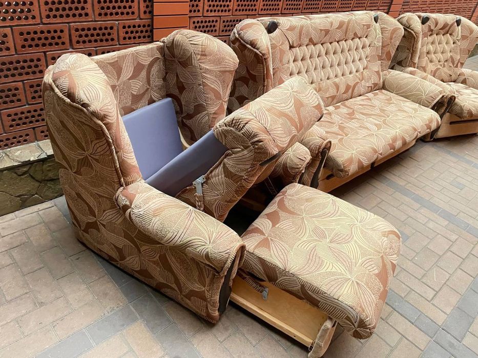 Комплект «Фаворит»: диван + 2 розкладних крісла-ліжка. ВСЕ РОЗКЛАДНЕ.