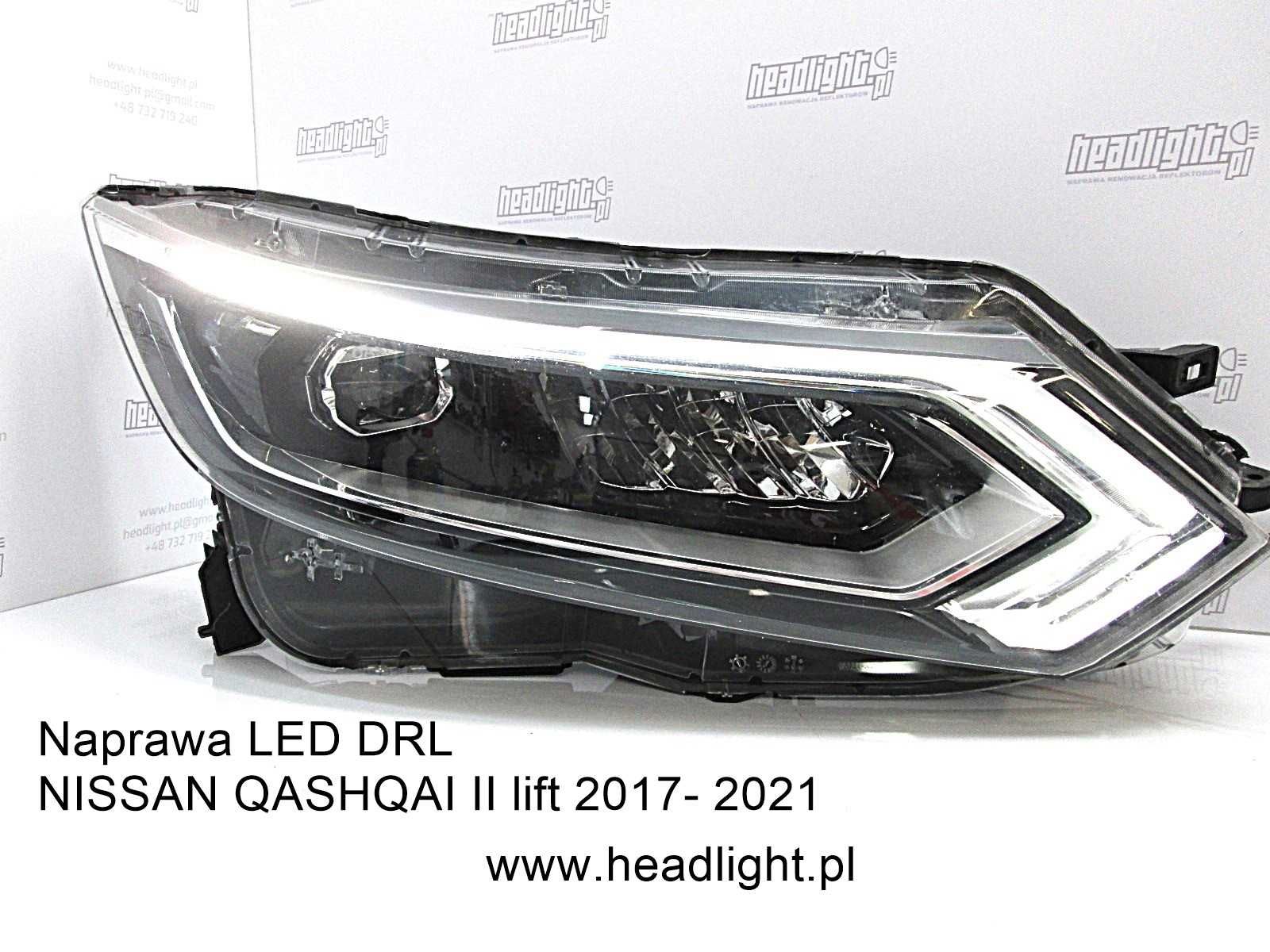 Nissan Qashqai II Naprawa LED DRL J11 2 lift Full Led światła dzienne