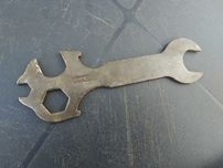 Stary klucz do motoru roweru z PRL rowerowy ZZR 8 mm 14 15 17 mm
