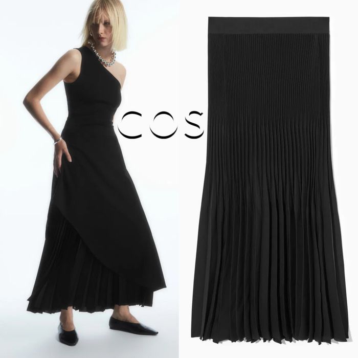 Cos довга спідниця пліссе з еластичним поясом
