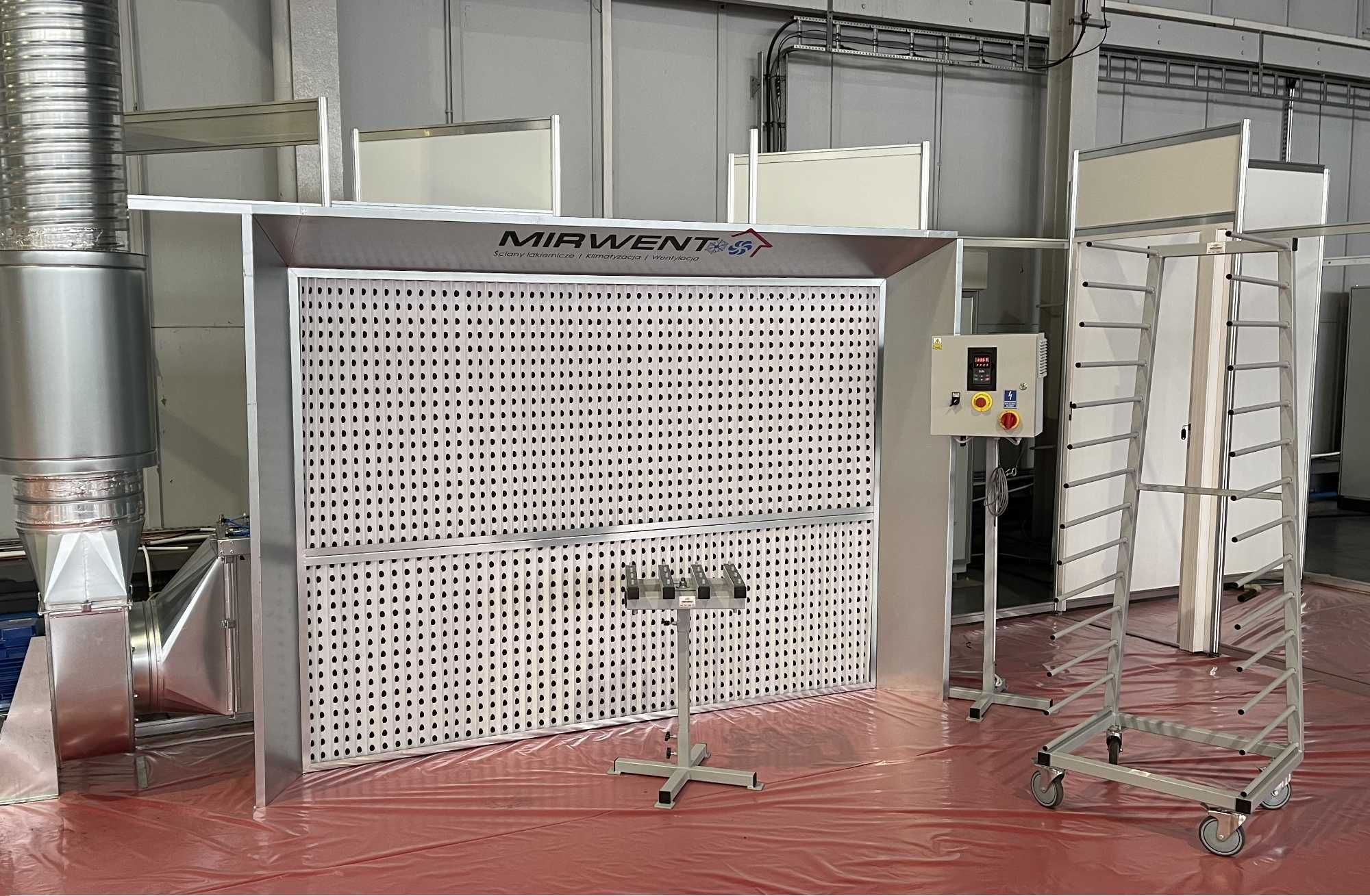Ściana lakiernicza MIRWENT 3000mm x 2000mm x 500mm (pole robocze)