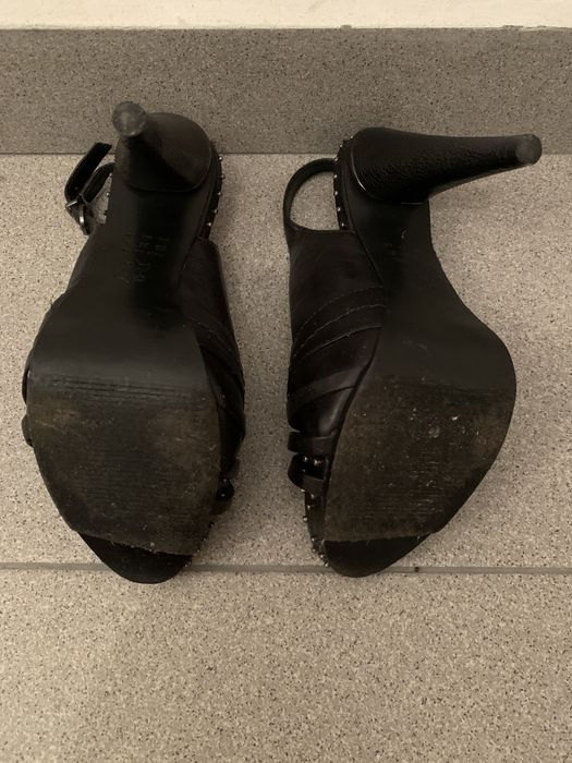 Sandália vintage, pele, Lanidor