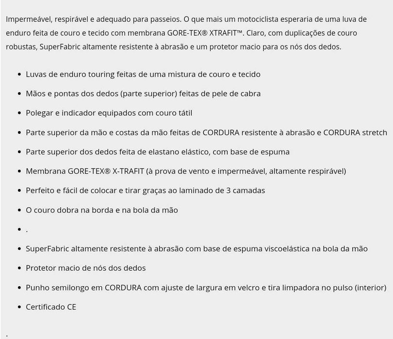 Luvas mota BMW de inverno (novas)