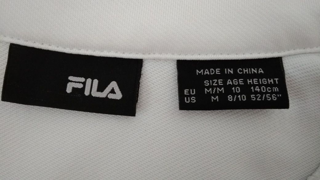 Bluza FILA biała 140 cm 8-10 lat rozm. M