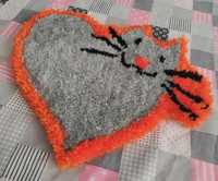 Mini Tapete / Quadro feito à mão em Lã acrílica.