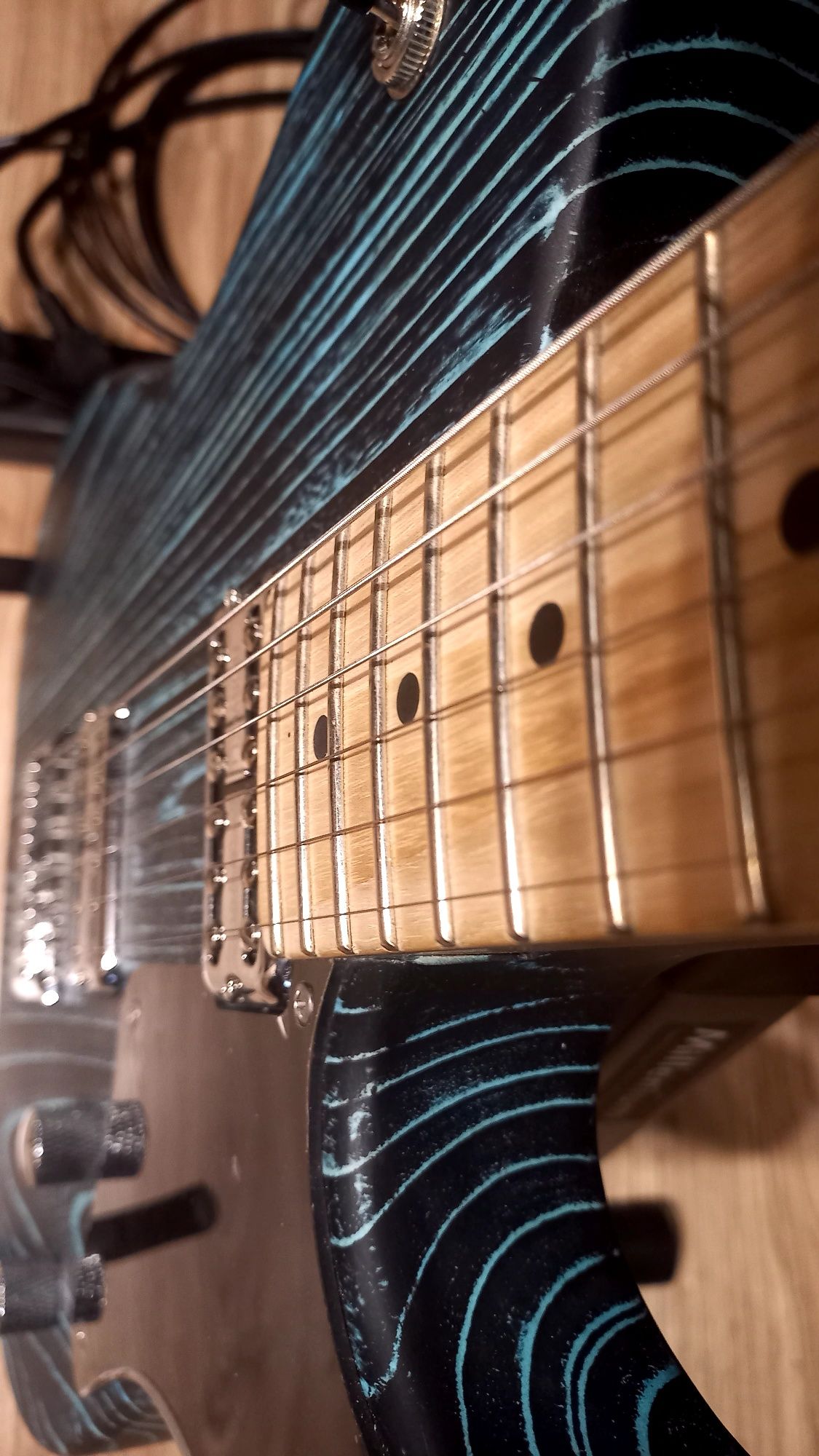 Gitara Telecaster, przepiękny wzór i lakier, Zrób swoje logo na główce