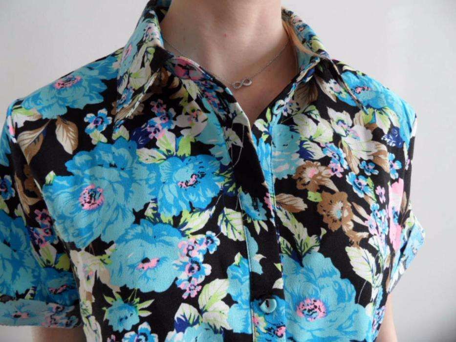 Missguided crop top bluzka floral print Nowa XL hit blogerek