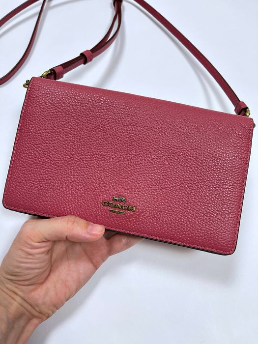 Шкіряна кожана сумка через плече крос-боді Coach оригінал