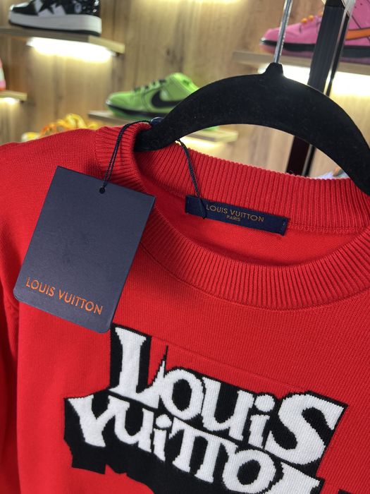 Светр Louis Vuitton Text Logo Red