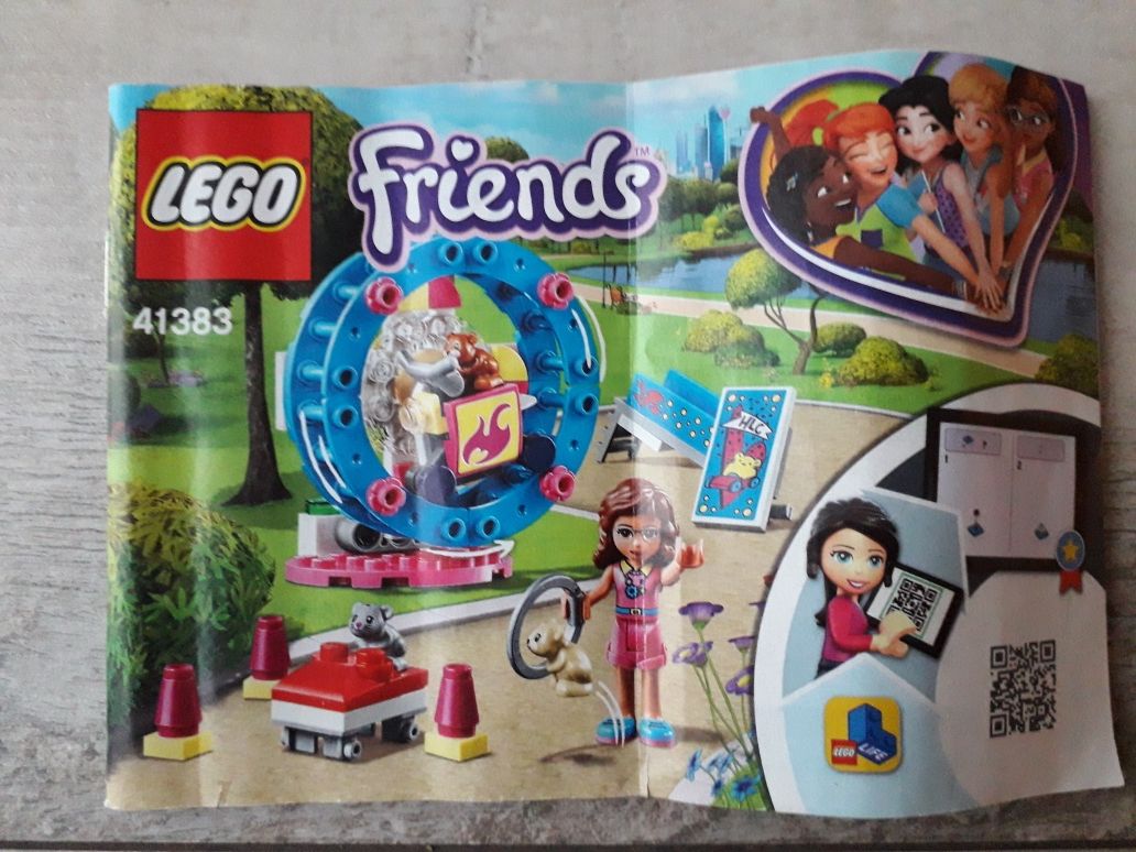Lego friends 41383 plac zabaw dla chomika + instrukcja + pudełko