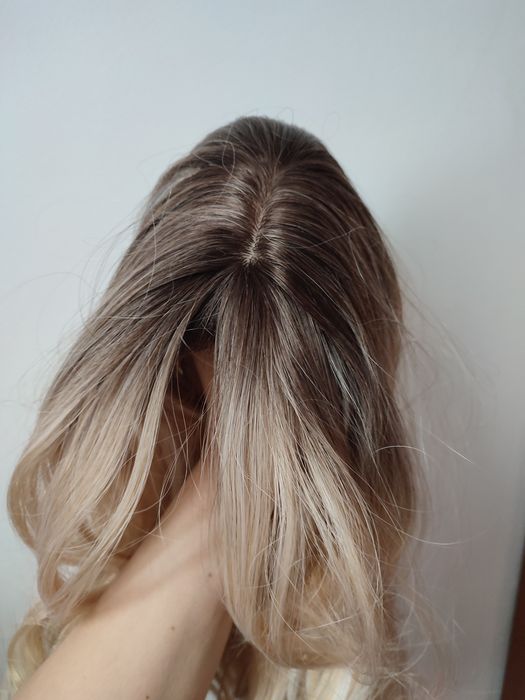 Topper włosy blond jak naturalne 50 cm