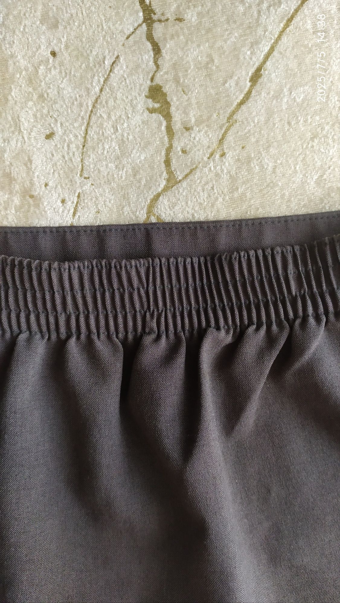 Elegancka, materiałowa, szara spódniczka na gumce, r. 110 , Bhs