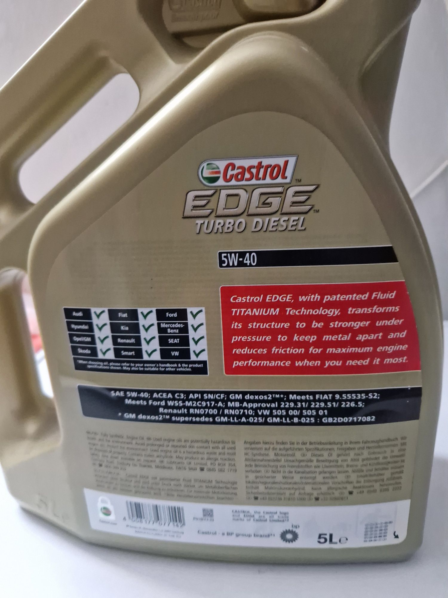 Castrol EDGE 5W-40 Turbo Diesel
