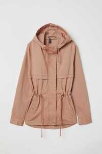 H&M kurtka krótka parka bawełniana