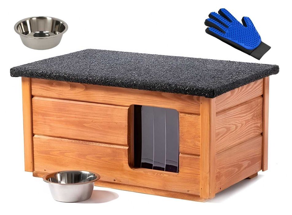 Buda dla psa kota GRATISY ocieplana drewniana nowa solidna domek pies