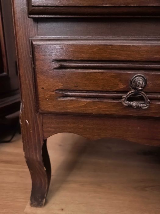 Antyczna komoda drewniana 5 szuflad ozdobna antyk