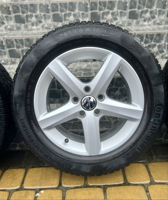 Колеса в зборі 5x112 r16 зима 205/60 Passat B5 B6 B7 Golf Caddy Т4