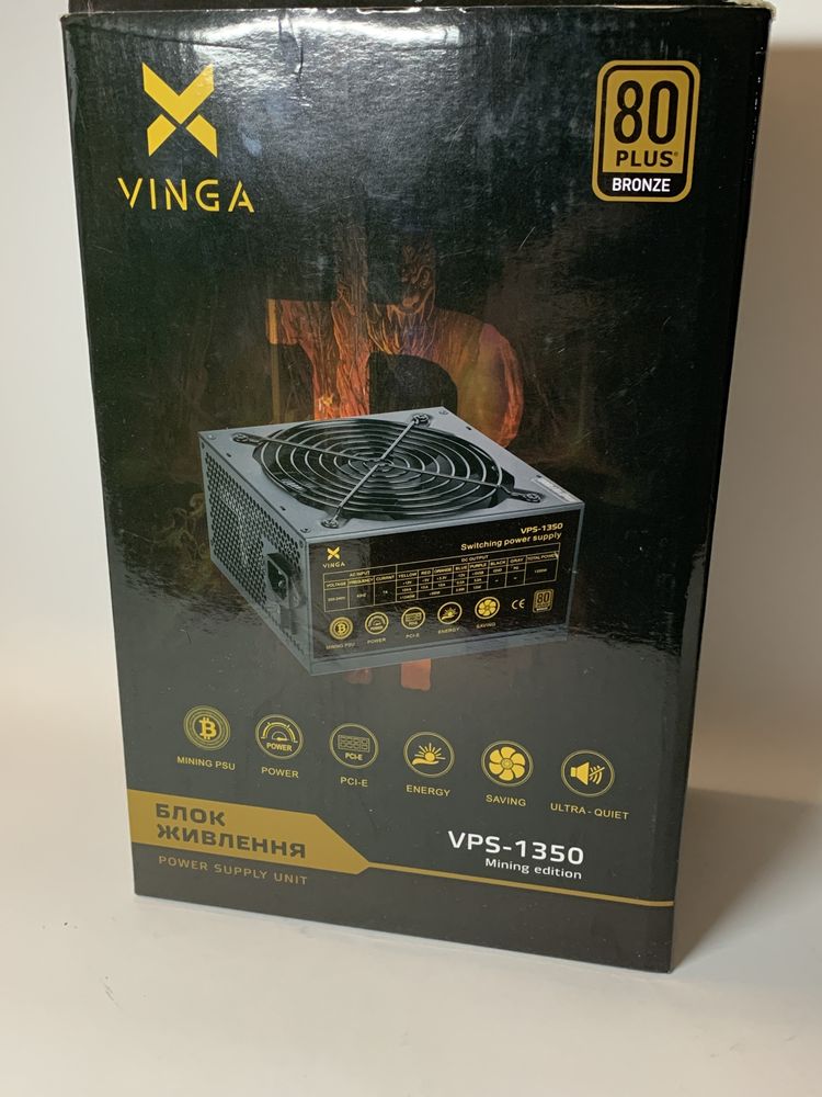 Блок питания VINGA VPS-1350 (Mining edition) Для майнинга