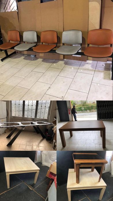 Mobiliário novo (mesas, cadeiras, aparadores)