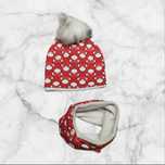 Czapka komin zimowy ocieplany z pomponem nowy 48-50 cm Minnie
