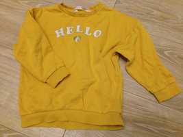 Sweter sweterek bluza 98/104 h&m żółta musztardowa hello