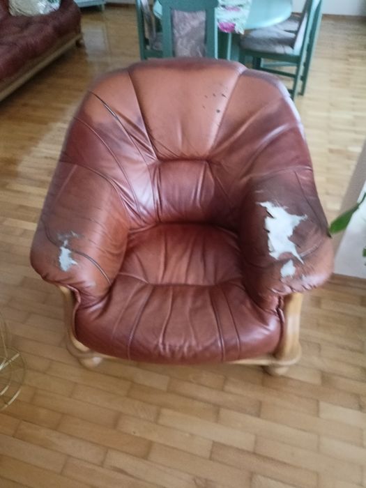 Komplet skórzany, kanapa, sofa, skóra naturalna, fotele