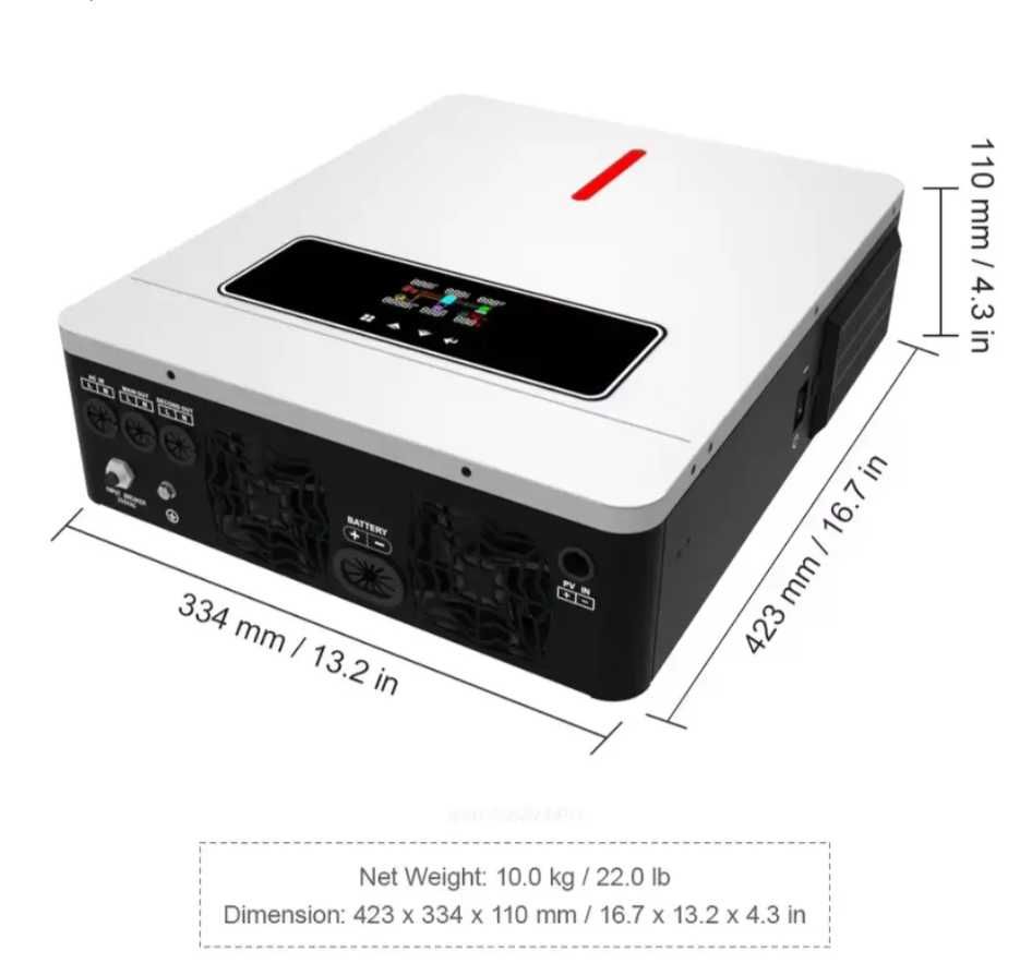 В наявності Pyrosolar 4.2KW Гибридный солнечный инвертор 24V .120A