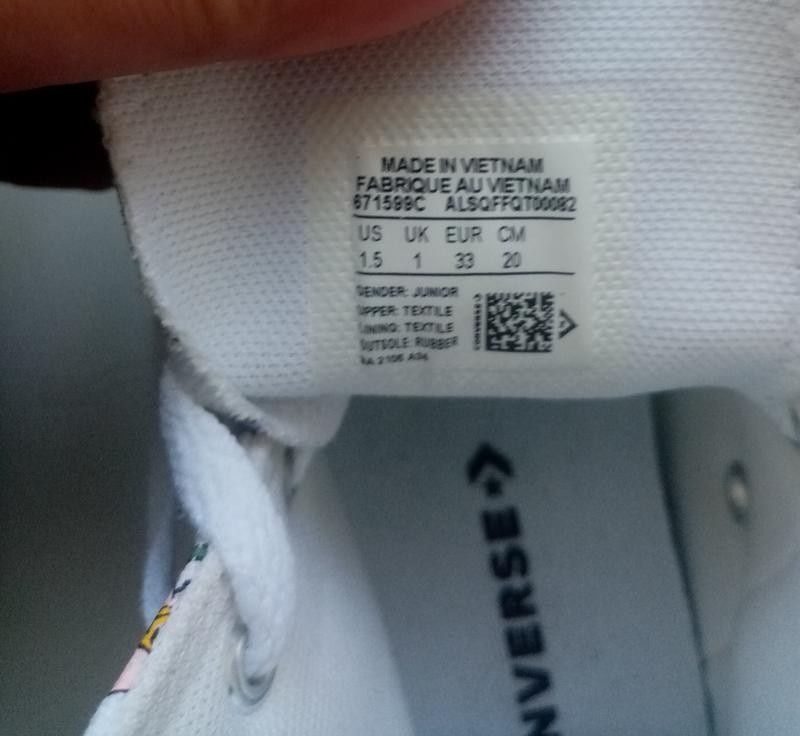 Високі кеди для дівчинки Converse (оригінал)