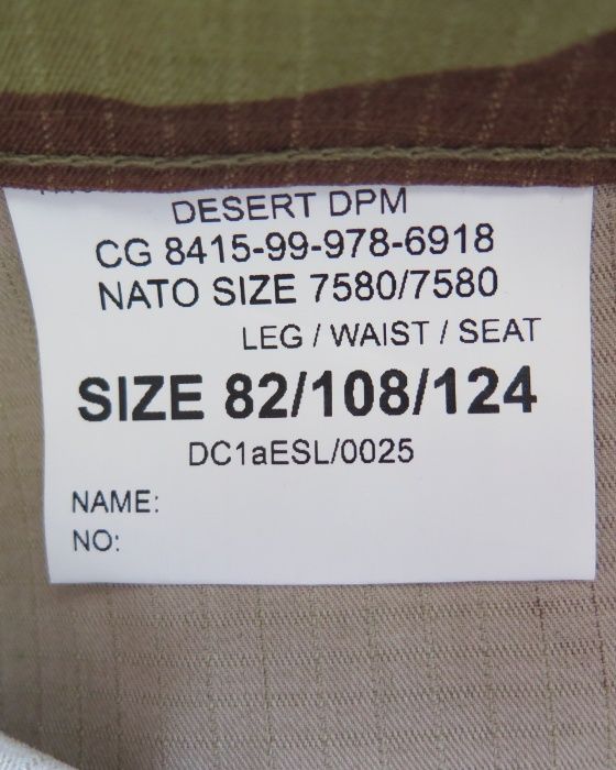Wojskowe Spodnie Norwegia M/03 Desert pas:96,108,112 Nowe