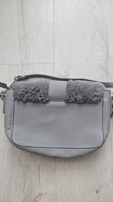Torebka szara z futerkiem