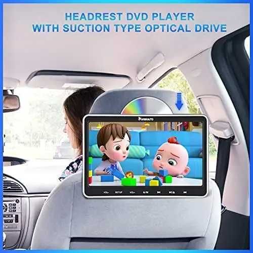 NAVISKAUTO 10,1-д автомобільний DVD-плеєр з HDMI, 1080p, ТВ, MP4, USB