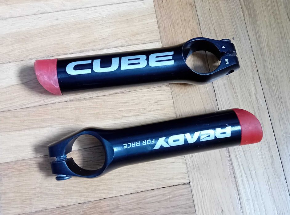 Rogi kierownicy CUBE aluminiowe,czarne,super lekkie,antypoślizgowe.